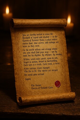 invitation to tavern with seal